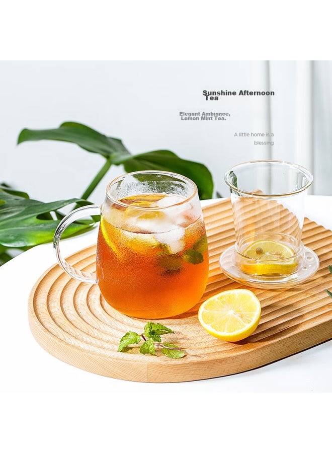 Relea Tea Cup For Men And Women, Tea Infuser Mug, Glass Cup With Filter, Office Tea Steeping Cup, Heat-resistant Flower Tea Cup - Image 3