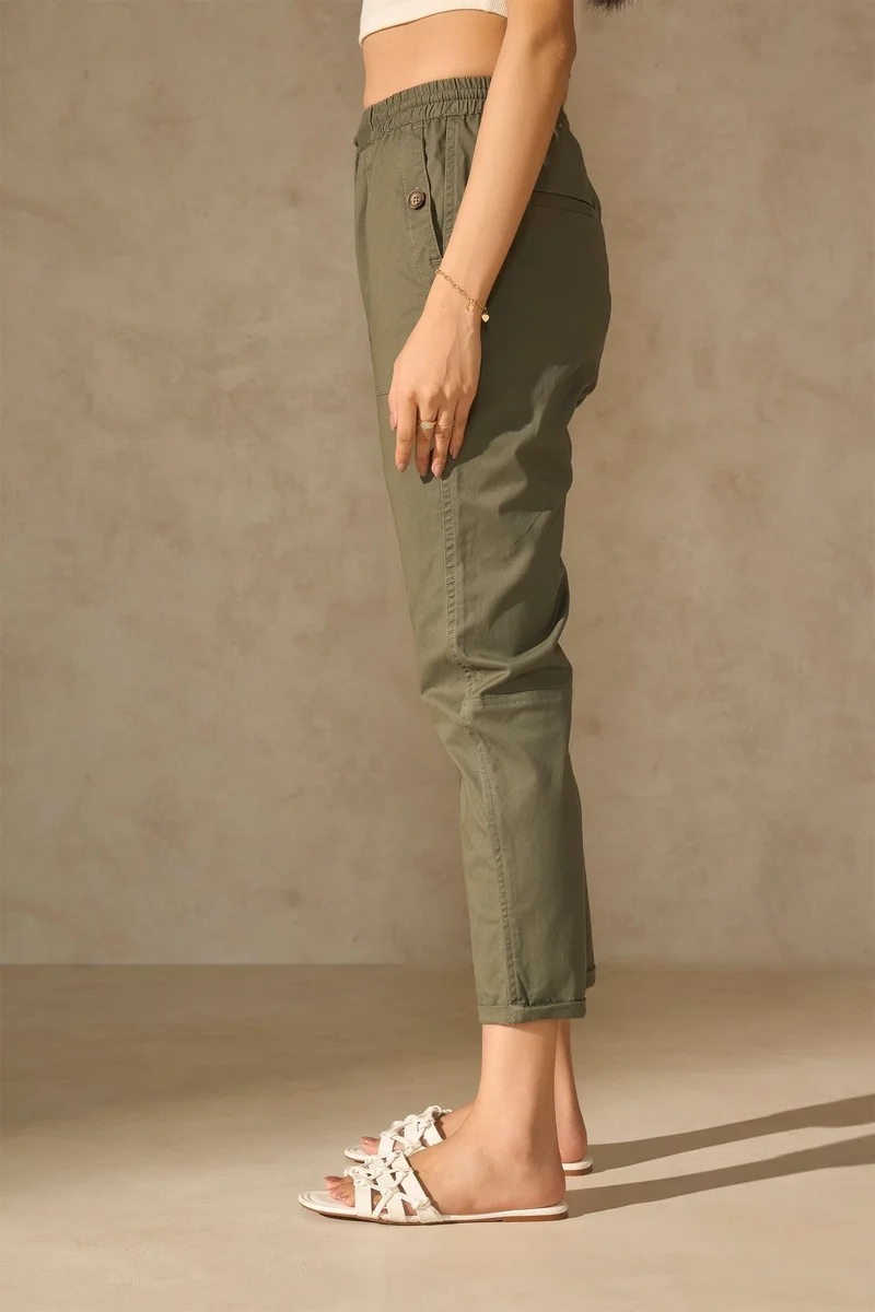 Virgio Virgio Women Straight Fit High-Rise Trousers
