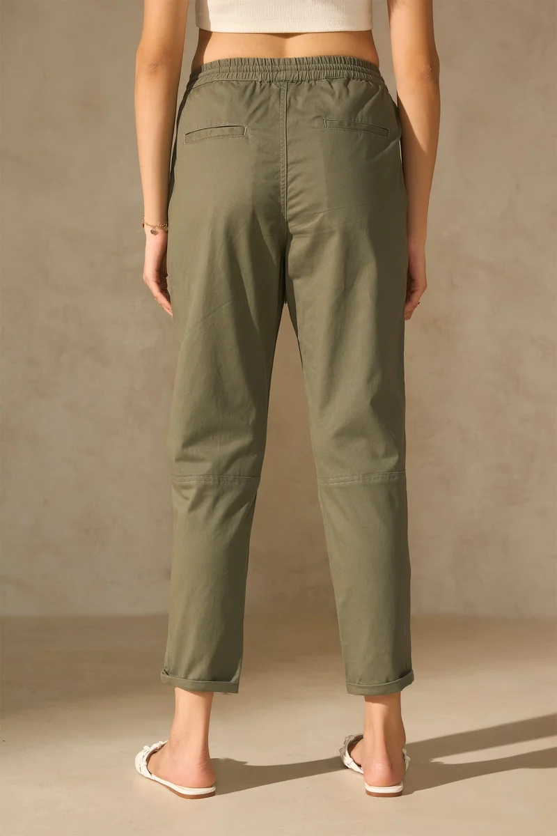 Virgio Virgio Women Straight Fit High-Rise Trousers