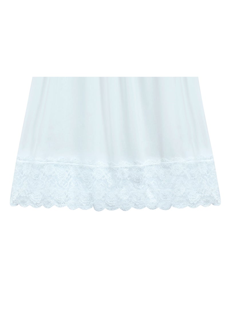 City Rose - 6 - Pieces Full Length Soft inner Skirt with Elasticised Waistband and Big Dantel Women White - Image 1