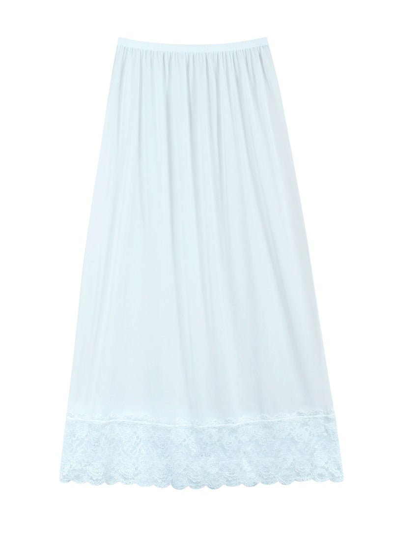 City Rose - 6 - Pieces Full Length Soft inner Skirt with Elasticised Waistband and Big Dantel Women White - Image 1