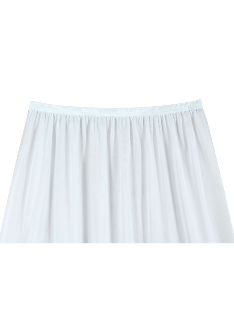 City Rose - 6 - Pieces Full Length Soft inner Skirt with Elasticised Waistband and Big Dantel Women White - Image 1