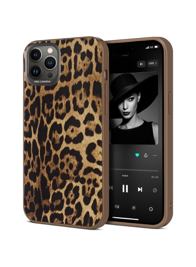 جراب هاتف بنقشة جلد النمر البري ونمط حيواني جريء لهاتف iPhone 12 Pro Max (Tiger 1)