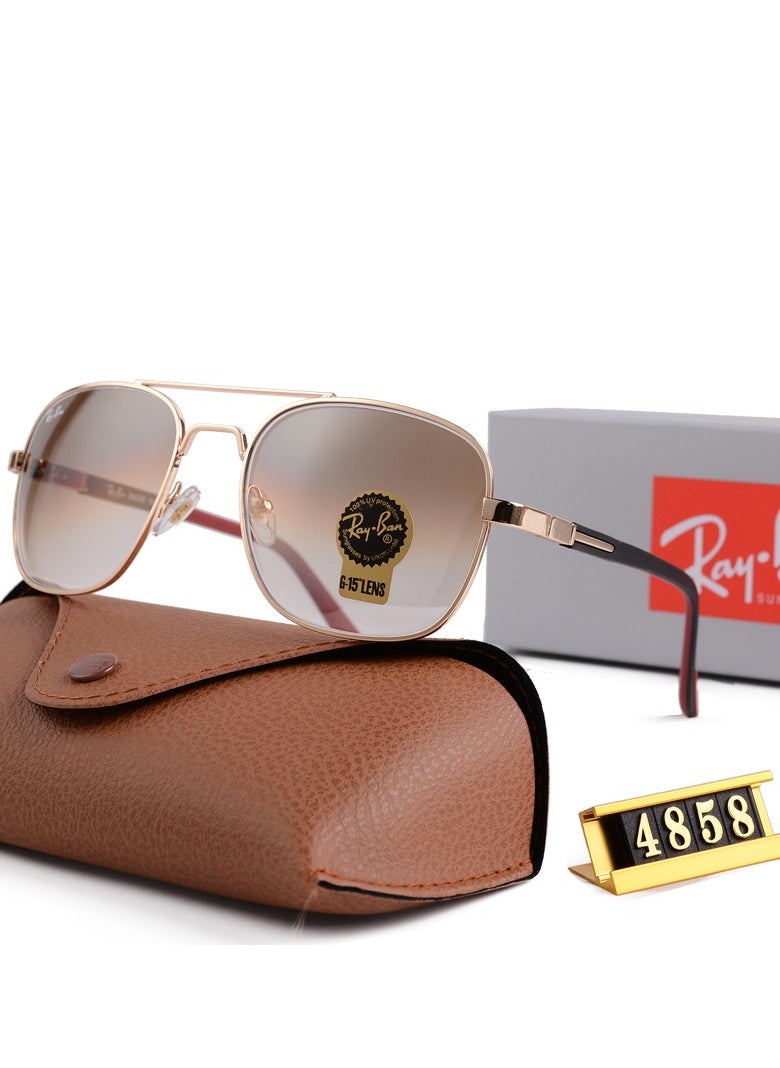 Ray-Ban Ray-Ban Classic Pilot Sunglasses Gold Framed with Grey UV Lenses  - Image 1