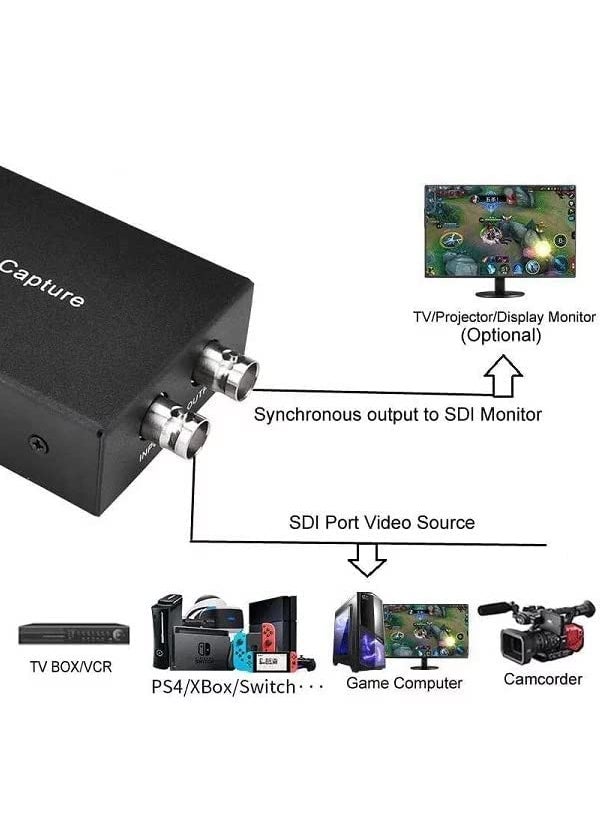 atdaraz - atdaraz Video Recording Device 1080P 60fps USB 30 UVC SDI HD Game Video Recording Device Live Streaming Windows Linux OS X System - Image 1
