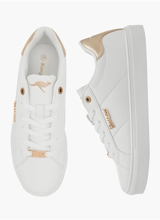 kangaROOS Women's Panelled Slip-On Sports Shoes With Metal Accent  - Image 1