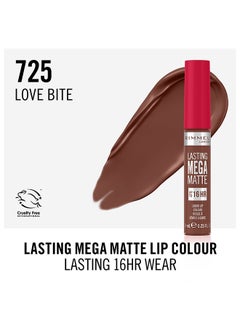 RIMMEL LONDON أحمر شفاه سائل يدوم طويلاً ميجا مات 725 لوف بايتس  - Image 4