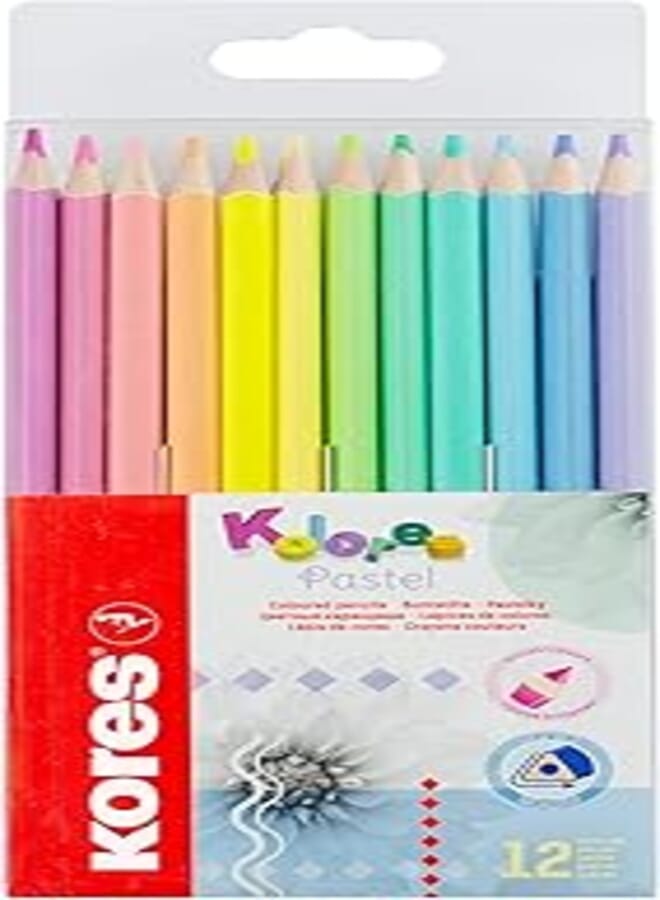Kores colored pencils pastel 12 pieces