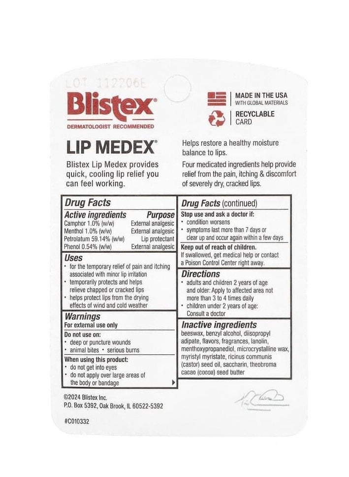 Blistex Lip Medex External Analgesic Lip Protectant - Image 3