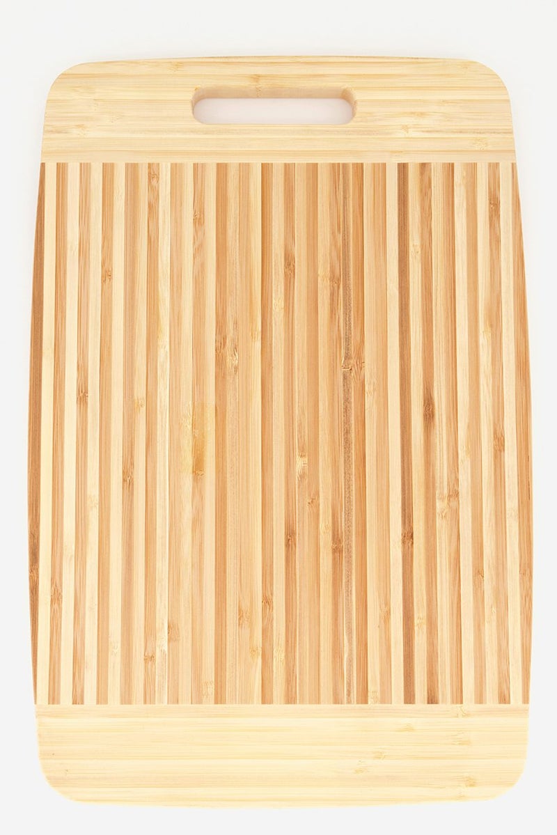 Bombay Stripe Bamboo Cutting Board, Brown  - Image 2