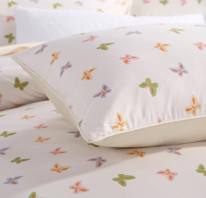 100 COTTON PILLOWCASES BUTTERFLY PATTERN PILLOW CASES QUEEN SIZE PILLOW COVER SET OF 2 QUEEN 20X30 COLORFUL BUTTERFLY