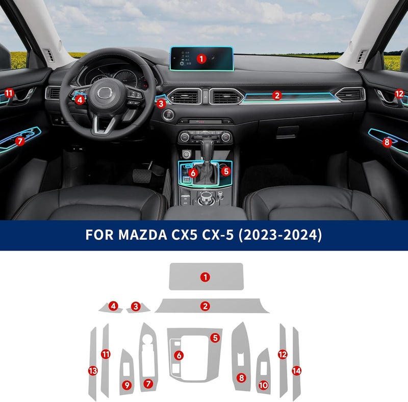 FDAIUN Precut 8.5Mil Car Paint Protective Film for Mazda CX-5 2023 2024 - Image 2
