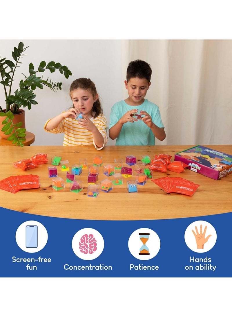 24 Pack Brain Teaser Puzzles Cubes for Kids, IQ Maze Game Puzzle Balance Game Challenges, Suitable for Kids Mini Games Party Favors - Image 2