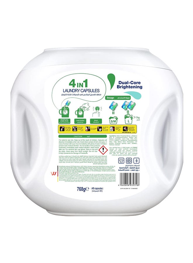 KA كا 4 في 1 بودز، 99.9% منظف غسيل مضاد للبكتيريا، 48 كبسولة، بودز غسيل مصنوعة في ألمانيا، كبسولات سائلة للغسيل، رائحة أصلية - Image 2