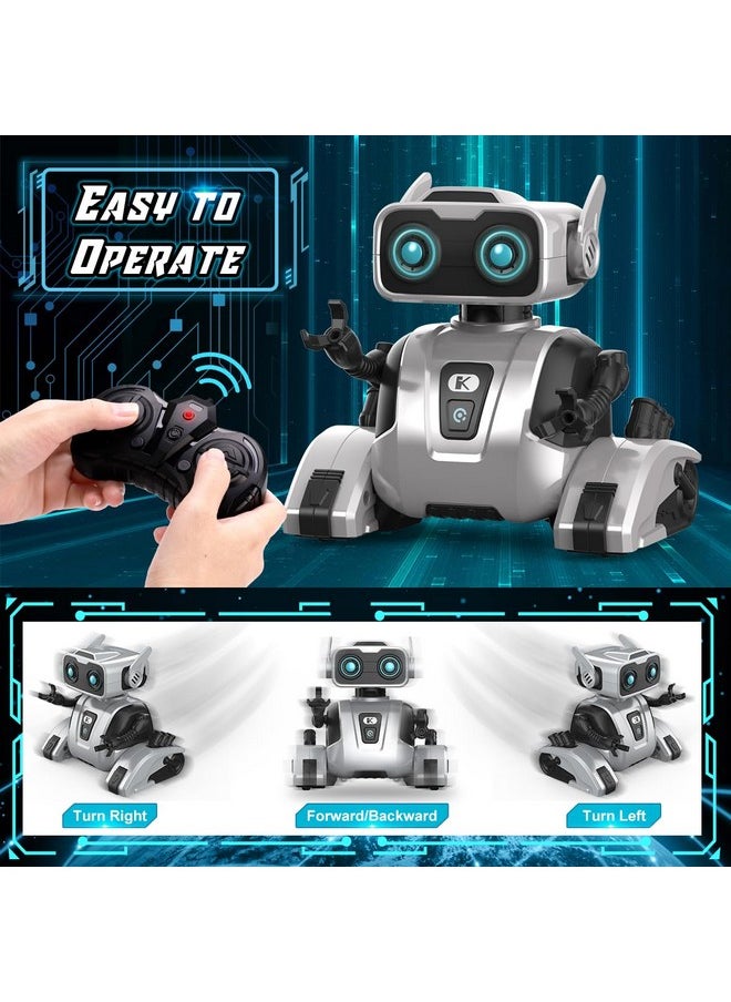 Remoking Robot Toy, Stem Remote Control Robot Toys For Kids, Educational Intelligent Rc Robots With Dance, Led Eyes, Interactive Smart Robot Toys Gifts For Boys Girls Kids 3 4 5 6 Years Old  - Image 3