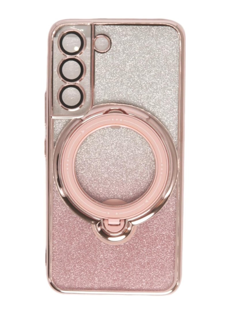 ليمتليس جراب لهاتف Samsung Galaxy S22 Plus متوافق مع جراب مغناطيسي، غطاء حماية خلفي رفيع وناعم ومقاوم للخدش، جراب مغناطيسي غير مصفر ومضاد للصدمات، لون وردي متدرج - Image 1