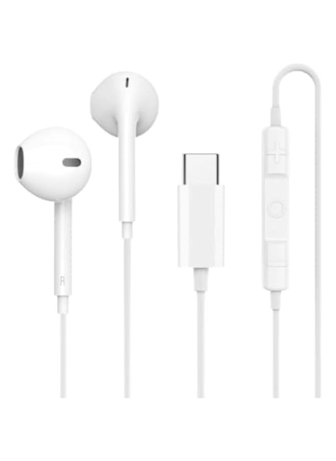 Risen - TYPE C Headphones Wired Earphones USB C Built- in Mic & Volume Control Headset Compaatible with Pro Max Plus, iPad Pro, Android Smart Phone,S23/S22/S21/S20, Note10/20, A53/A54 - Image 1