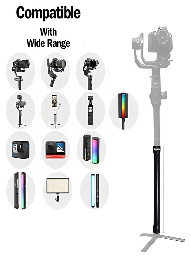 ZINROX® Gimbal Extension Rod: Made in India - Durable, Lightweight and Robust Aluminum Alloy Pole with Universal 1/4" Thread Mount - Compatible with All Gimbals Stabilizers and Cameras - Image 5