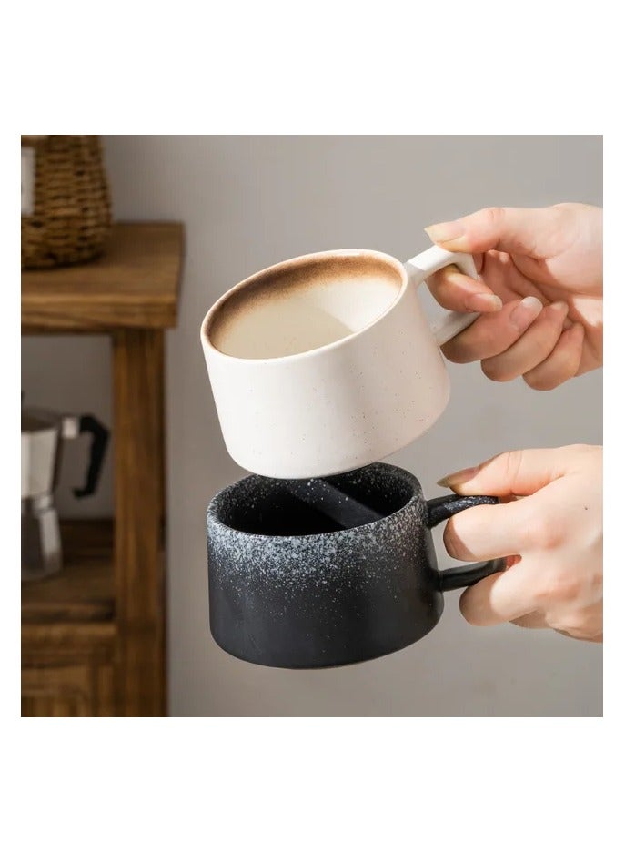 Elegant Beige Ceramic Mug with Saucer - 230ml - Image 4