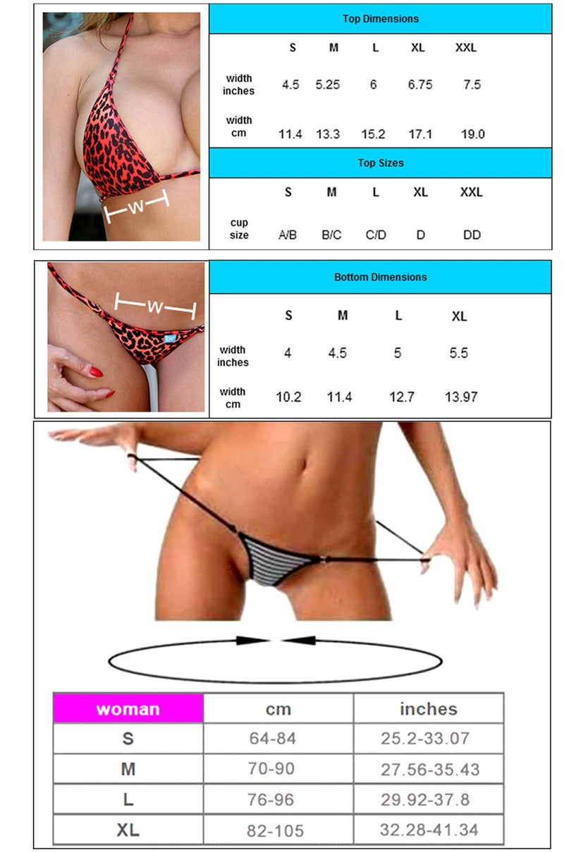SHERRYLO Micro Bikini Extreme for Women Mini Triangle Top G String Thong Bottom Sexy Skimy Micro Bikinis - Image 5