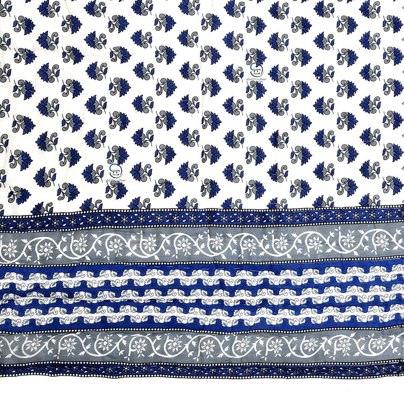 AUROSTYLE 400 GSM Light Weight Rajasthani Traditional Jaipuri Hand Block Print Summer and Winter Cotton Double Bed Quilt Razai Double Bed 90 x 105 Inch Design 10 - Image 5