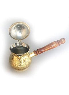 QUESERA Thickest Solid Copper Coffee Pot Turkish Greek Arabic Coffee Cezve Ibrik Briki Coffee Maker Turka with Wooden Handle Authentic Copper Oriental Jezve  - Image 3