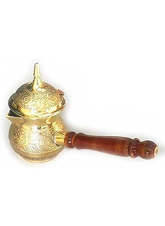 QUESERA Thickest Solid Copper Coffee Pot Turkish Greek Arabic Coffee Cezve Ibrik Briki Coffee Maker Turka with Wooden Handle Authentic Copper Oriental Jezve  - Image 1