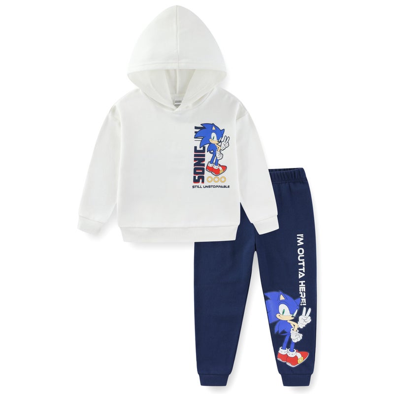 SEGA Sonic the Hedgehog Boys Pullover Hoodie and Pants 2 Piece Set for Big Kids - Image 1
