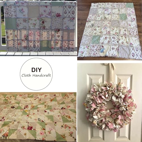 Hanjunzhao Layer Cake Fabric for Quilting 10 inch, Layer Cake Fabric Clearance, Layer Cakes 10 inch Squares for Quilting, Sewing, Birthday Valentine's Party Decor, and Crafts, Vintage Floral - Image 4