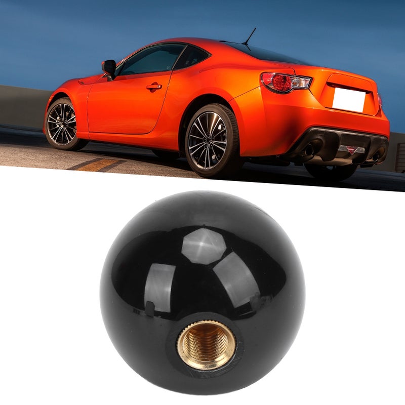 54mm Gear Shift Lever Head WearResistant with 3 Steel Adapters Replacement for Scion WRX M12X1.25 & MT Cars(Black ) - Image 4