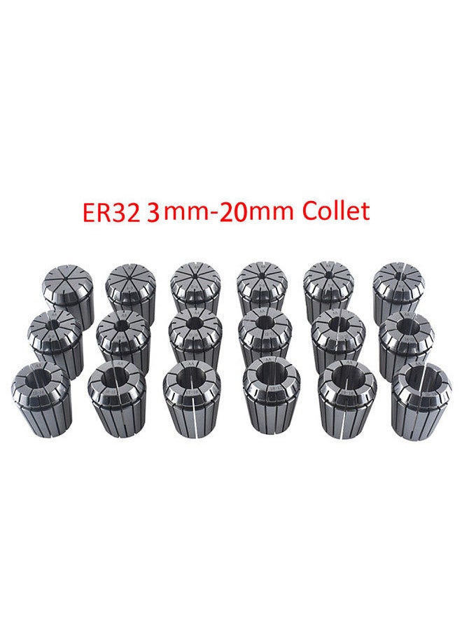 Generic - 18Pcs Spring Collets Set Precise ER32 Collet Chucks Set for Engraving Machine Milling Lathe Tool Holder - Image 1