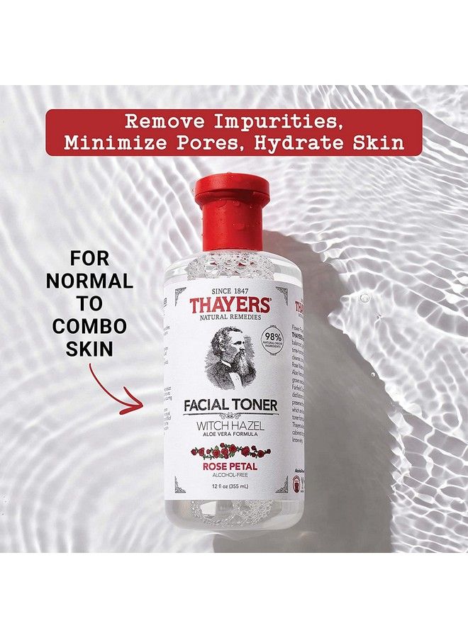 THAYERS Alcoholfree Hydktr Rose Petal Witch Hazel With Aloe Vera Clear 12 Fl Oz (Pack Of 2) - Image 4