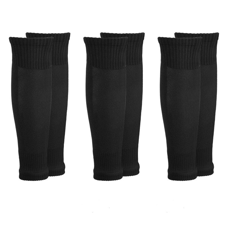 Tweruna 3 Pair PreCut Soccer Socks Black Precut Soccer Sleeves Socks Elastic Football Precut Leg Sleeves Grip Football Sock for Men Sports - Image 2