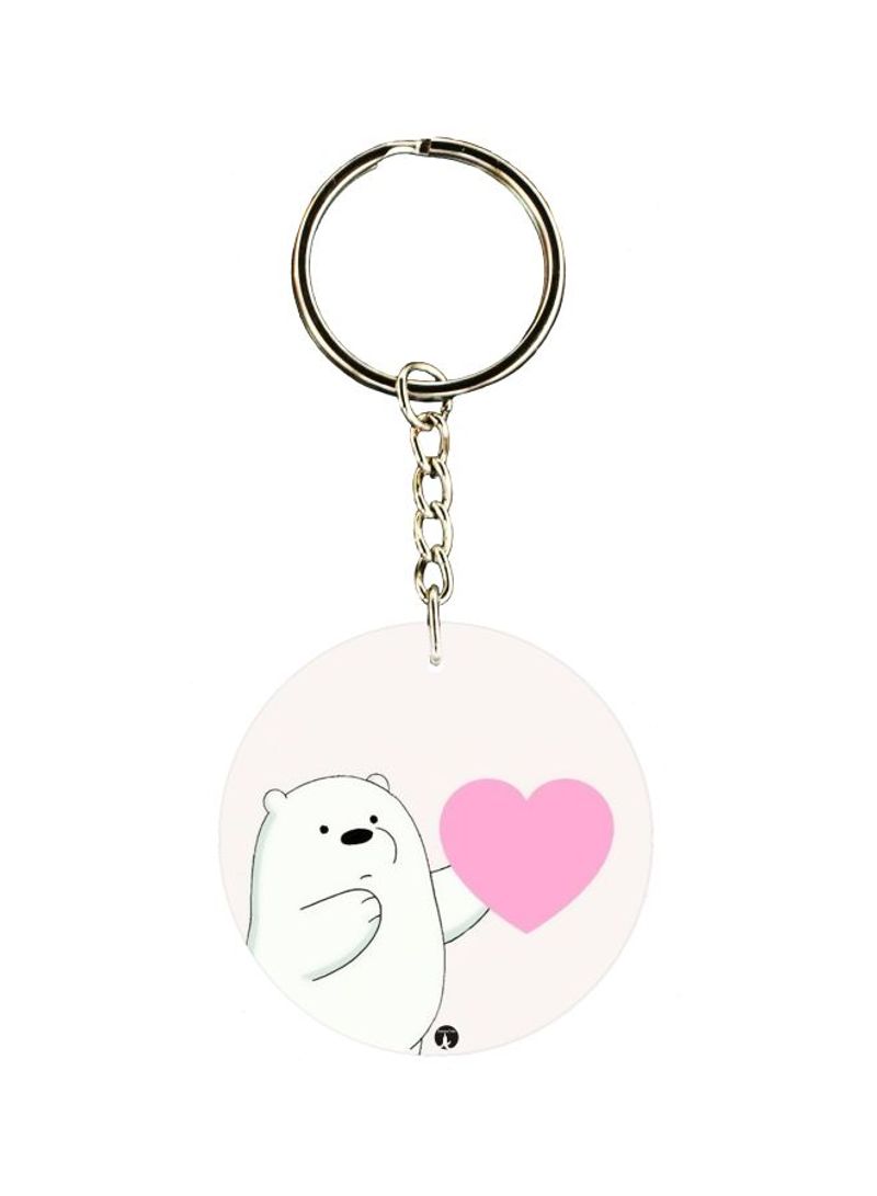RKN Bear Printed Single Sided Keychain