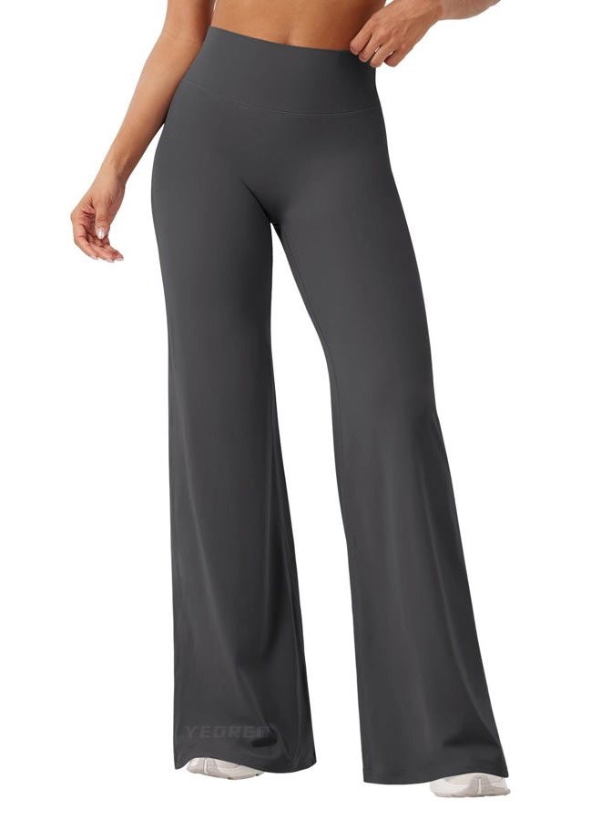 YEOREO Workout Leggings Womens No Front Seam Straight Leggings 29"/ 31.5"/ 33"/ 35" High Waist Buttery Eddiy Gym Yoga Pants, Dark Gray, XXS - Image 1