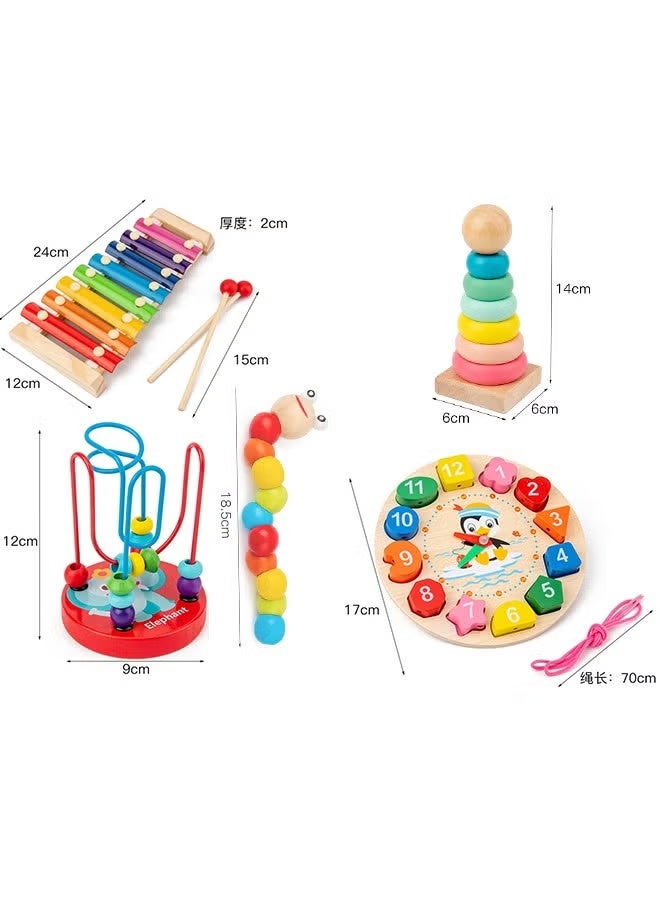 5 قطع ألعاب التربية المبكرة للأ младى - ألعاب للأطفال في سن 1 و2 و3 سنوات فما فوق - Image 5