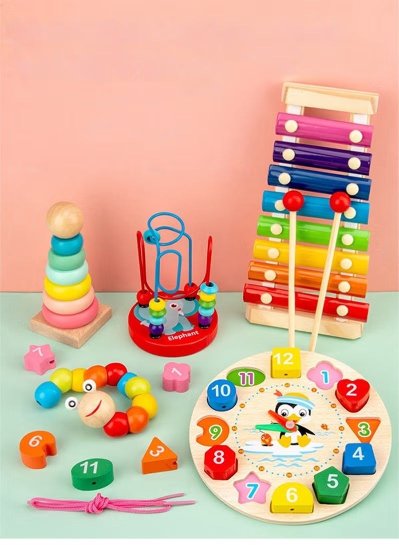 5 قطع ألعاب التربية المبكرة للأ младى - ألعاب للأطفال في سن 1 و2 و3 سنوات فما فوق - Image 1