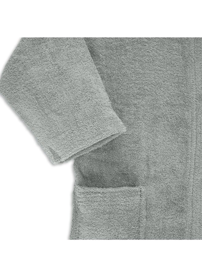 BYFT Daffodil (Grey) Premium 10 Year Kids Hooded Bathrobe (120x124 Cm) Terry Cotton, Highly Absorbent and Quick dry, Hotel and Spa Quality Bathrobe for Boy and Girl-400 Gsm  - Image 4