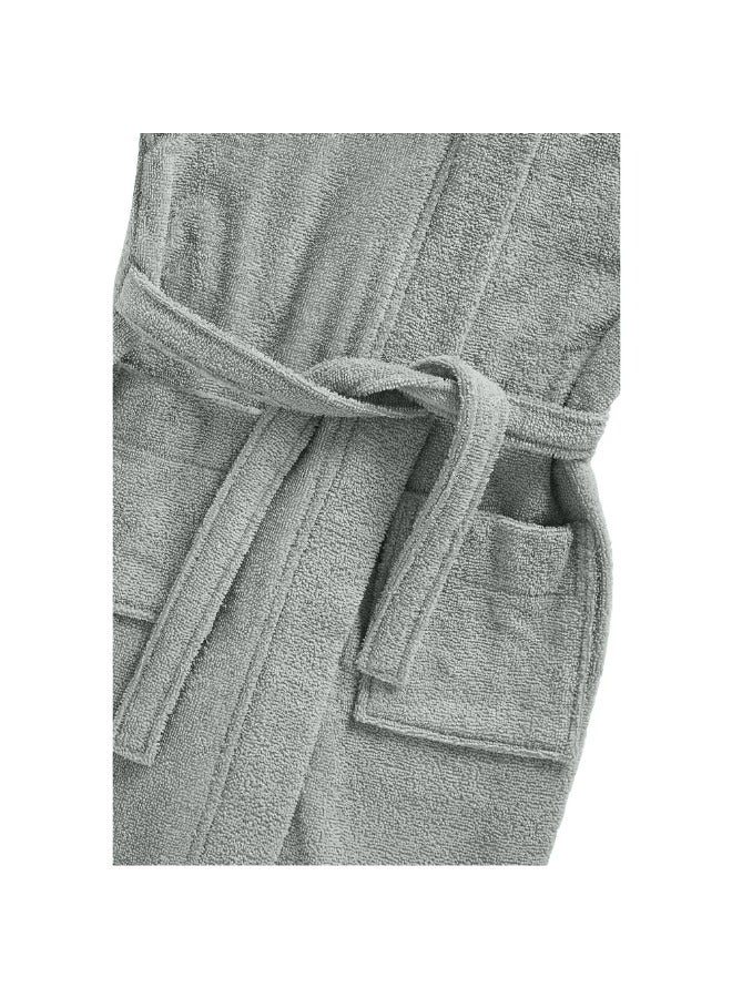 BYFT Daffodil (Grey) Premium 10 Year Kids Hooded Bathrobe (120x124 Cm) Terry Cotton, Highly Absorbent and Quick dry, Hotel and Spa Quality Bathrobe for Boy and Girl-400 Gsm  - Image 2