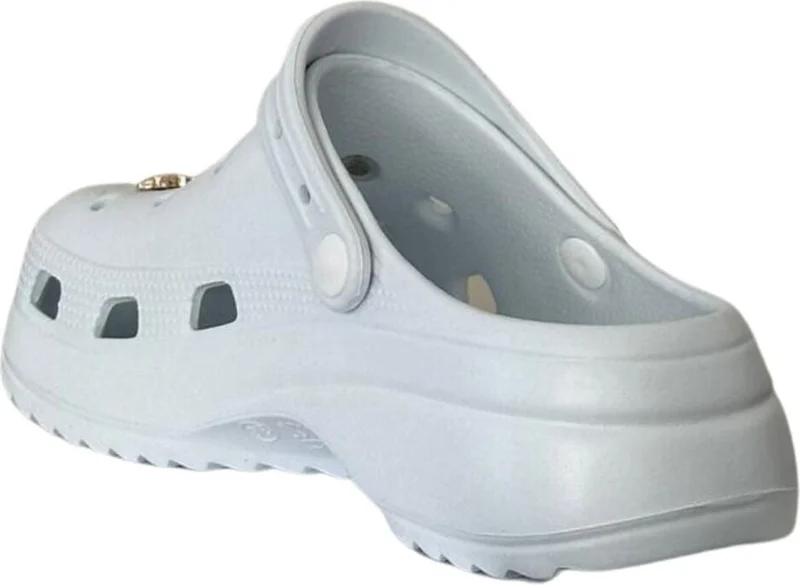 Akınalbella E428 White Women's Hospital Sabo Slipper Sandal