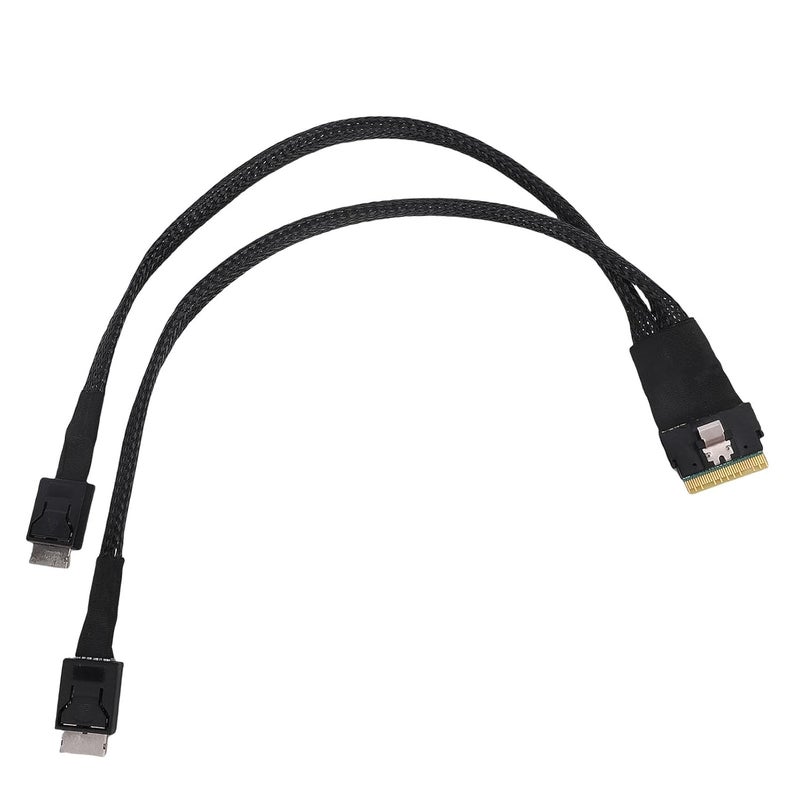 Bewinner SAS SFF 8654 8i to Dual SFF 8611 4i Server Cable, 24Gbps High Speed Data Transmission Cable with Robust Structure for Multi Drive Server Racks Storage Arrays - Image 1