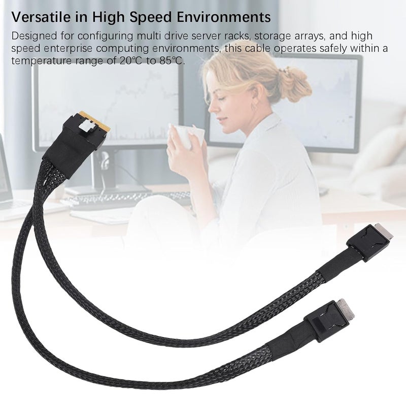 Bewinner SAS SFF 8654 8i to Dual SFF 8611 4i Server Cable, 24Gbps High Speed Data Transmission Cable with Robust Structure for Multi Drive Server Racks Storage Arrays - Image 3