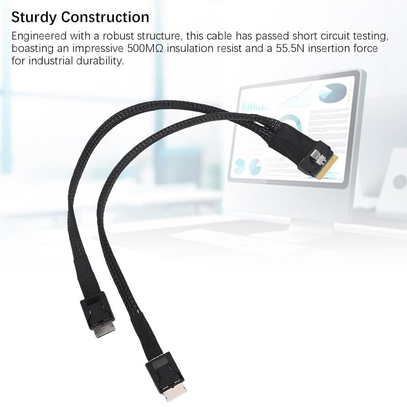 Bewinner SAS SFF 8654 8i to Dual SFF 8611 4i Server Cable, 24Gbps High Speed Data Transmission Cable with Robust Structure for Multi Drive Server Racks Storage Arrays - Image 4