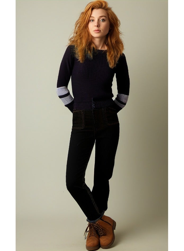 GUESS Guess Women Long Sleeve Black/Grey Pullover - Small  - Image 1