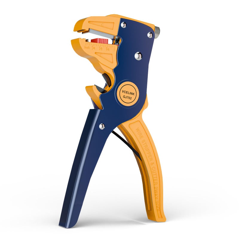 VCELINK Wire Stripper and Cutter, Professional Quick Strip Automatic Wire Stripper, 2 in 1 Adjustable Electrical Cable Wire Stripping Tool&Eagle Nose Self-Adjusting Wire Pliers (7-Inch) - Image 1