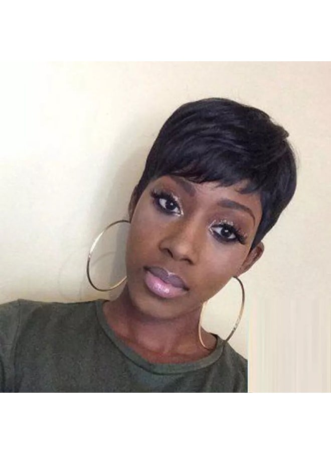 NIBEMINENT Fashionable Short Bob Wig - Women's Side Bang Straight Hair  - Image 2