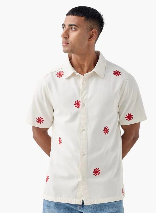 Lee Cooper Regular Fit Embroidered Collared Shirt