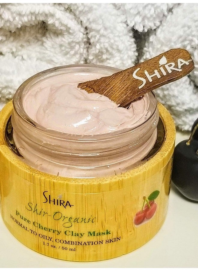 شيرا قناع الوجه من طين الكرز النقي من شيرورجانيك (15 مل) غني بفيتامين C يساعد على توضيح الشفاء ومنع العيوب والتحكم في الزيت والمسام الكبيرة - Image 5