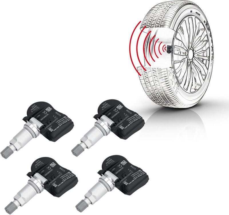 SEINECA 4-Pack 36106856209 433MHz Tire Pressure Monitoring System (TPMS) Sensor for BMW and MINI - Image 1