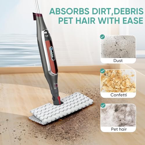 Planially 4 Pack Steam Mop Pads for Shark Lift-Away Pro Genius S3973, S3973D, S3973WM, S5002Q, S5003A, S5003D, S5004, S6001W, S6002, S6002C, S6003D, S6003W Touch-Free Dirt Grip Washable Replacement Mop Pads - Image 5